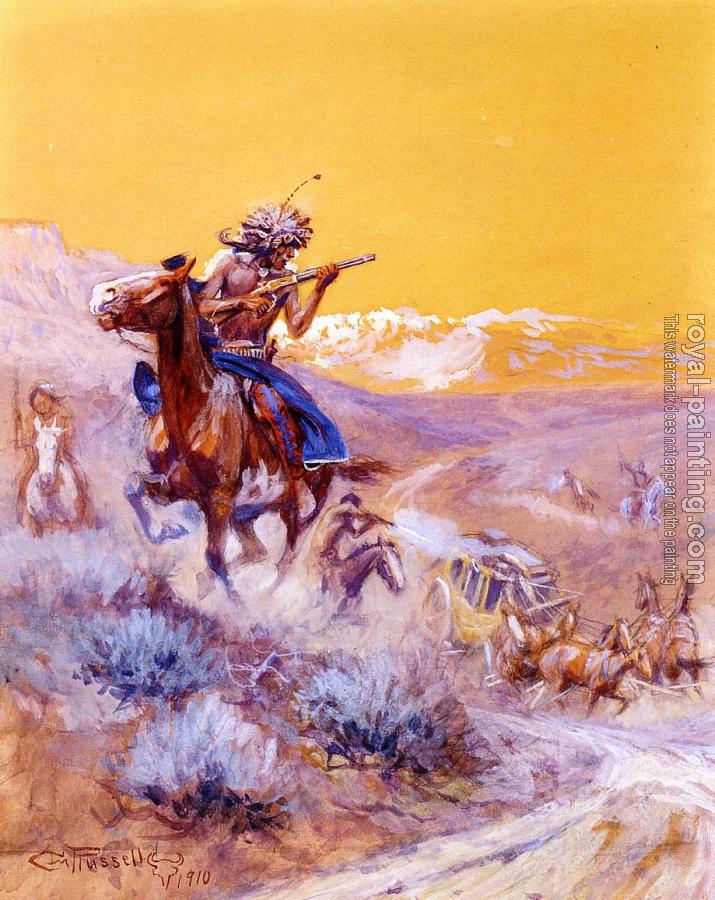 Charles Marion Russell : Indian Attack